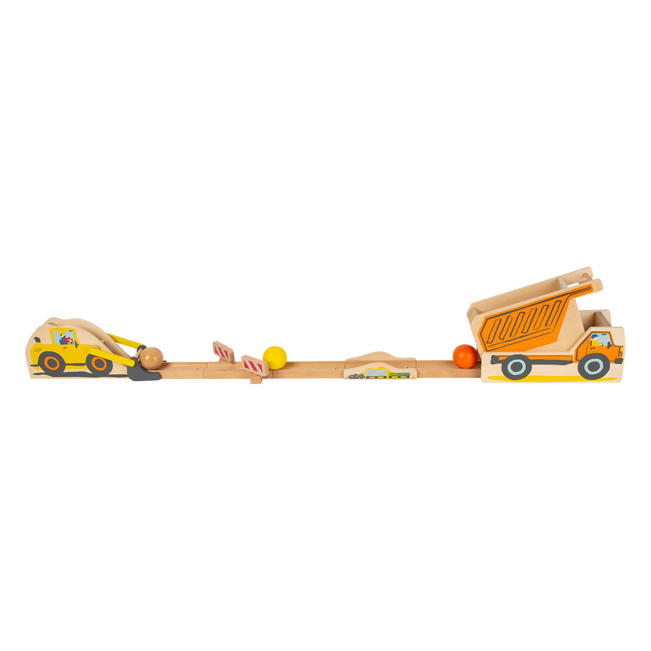 Small Foot Kugelbahn Junior Baustelle 11382 | Vielzahl an Konstruktionsmöglichkeiten | lehrt Ursache-Wirkung-Prinzipien | gut greifbare Formen