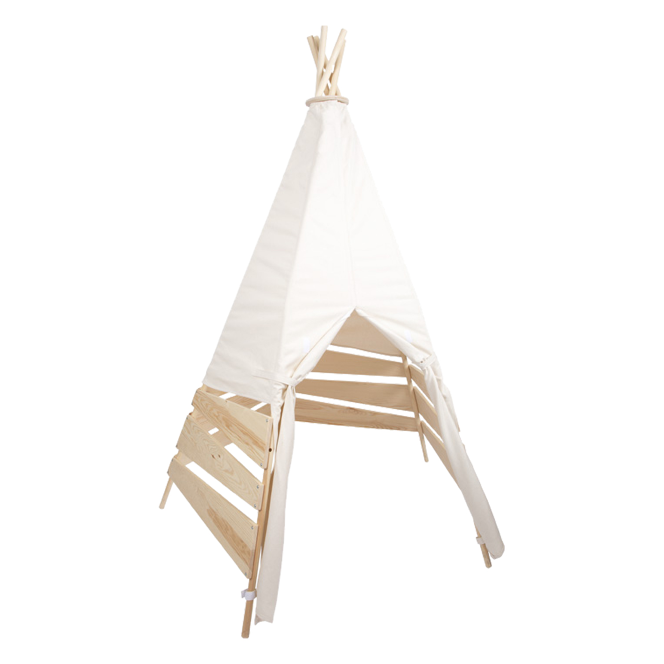 Small Foot Outdoor Zelt Tipi 12405 weiß | Kinderzelt | Outdoor und Indoor | ab 2 Jahre | wasserdicht | verdrehte Stabkonstruktion | raffiniertes