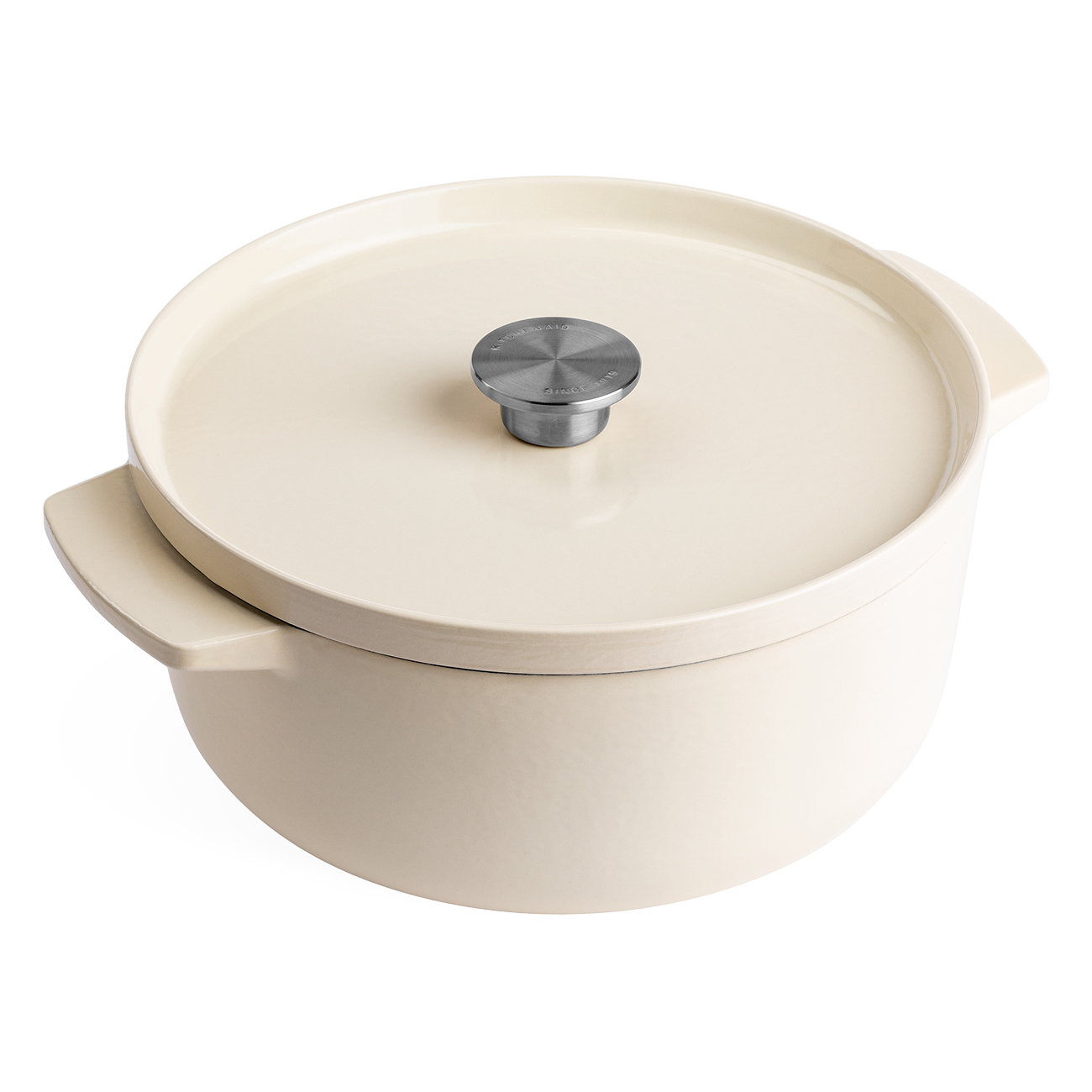 KitchenAid CC006059-001 creme| Bräter | Hoher Benutzungskomfort | Leicht zu reinigen | Geeignet für alle Herdarten | Bis zu 260° backofengeeignet