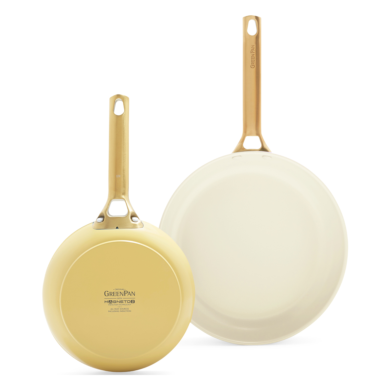 GreenPan Padova Reserve (CC008486-001) | Pfannen-Set | 20 cm und 26 cm | Ofenfest bis 200°C | Spülmaschinenfest | Keramische Antihaftbeschichtung |