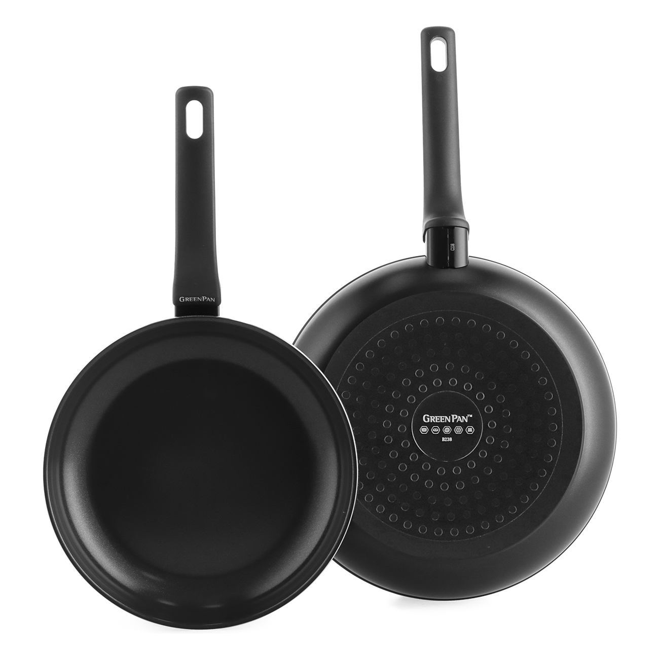 GreenPan Essence (CC009050-001) | Pfannen-Set | 24 cm und 28 cm | keramische Antihaftbeschichtung | für alle Herdarten geeignet |