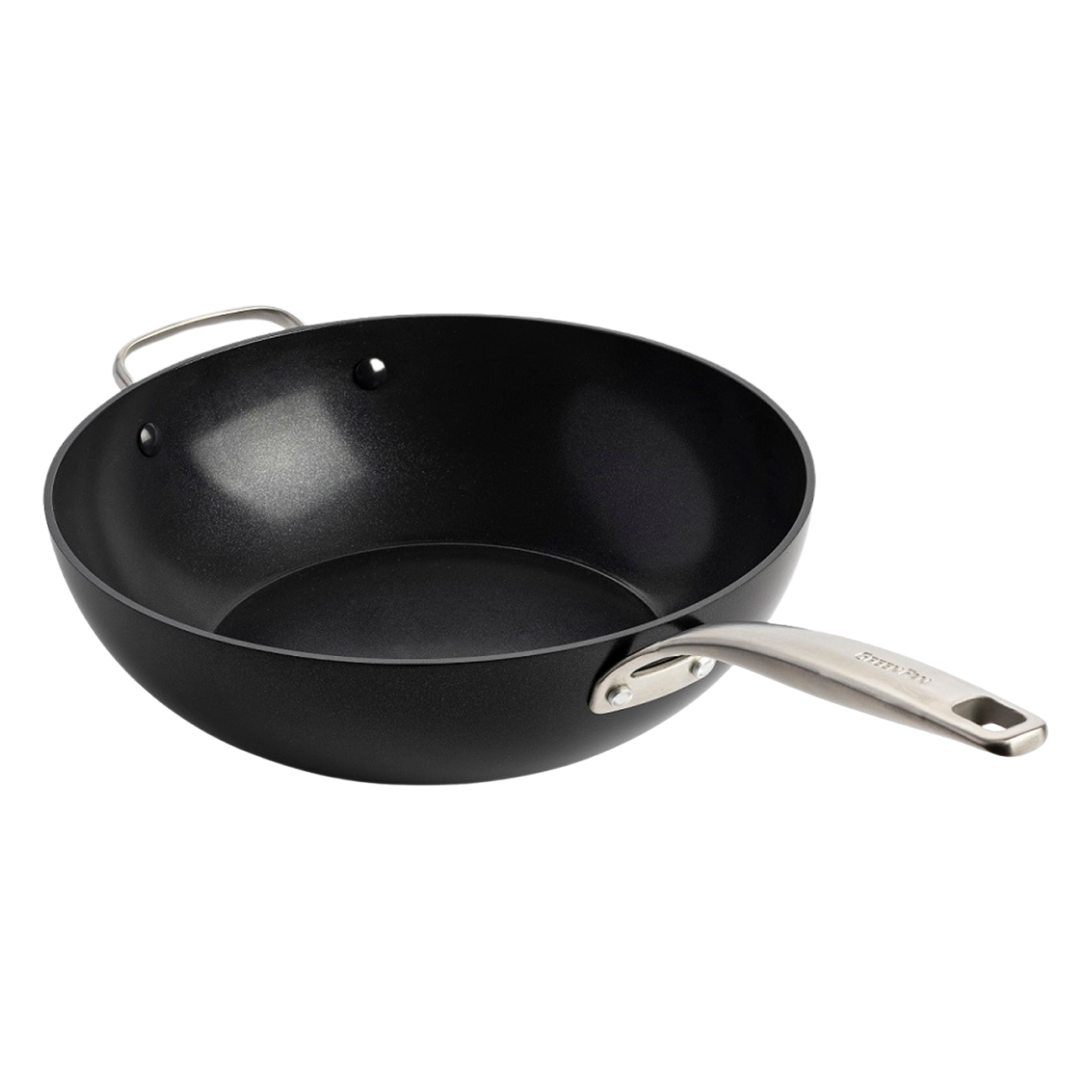 GreenPan Torino Schwarz | Wok | 30 cm | Antihaft-Leistung | Robuste Qualität | Nahtlos & Hygienisch | Backofen & Spülmaschinengeeignet | für alle