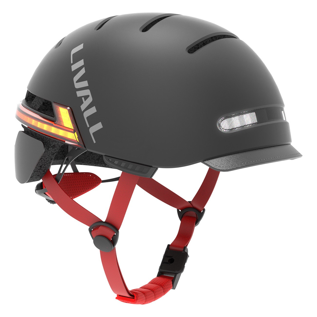 LIVALL BH51M NSO II schwarz | Fahrradhelm | Größe L | intelligente Warnleuchten | LED-Blinker | SOS-Warnung | Walkie-Talkie | Bremswarnlicht |