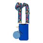 Universal Necklace Sleeve Case Blue with Coin Wallet and Ethno Strap thumbnail